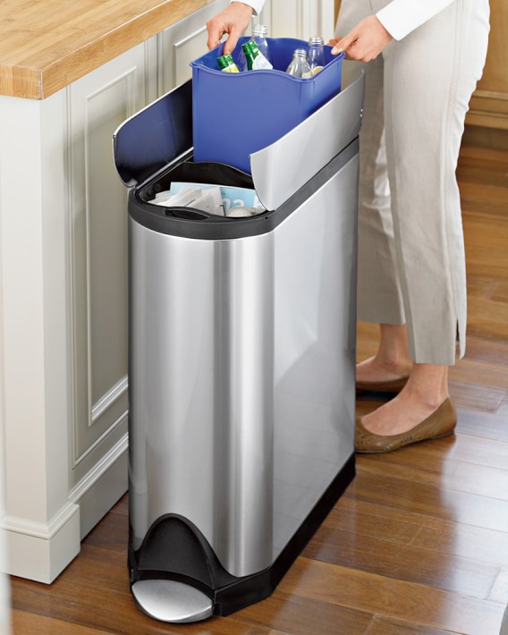 Simplehuman Dual Compartment Erfly Step Can 40l Williams Sonoma
