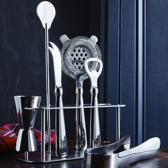 StainlessSteel Bar Tools Set with Stand Williams Sonoma