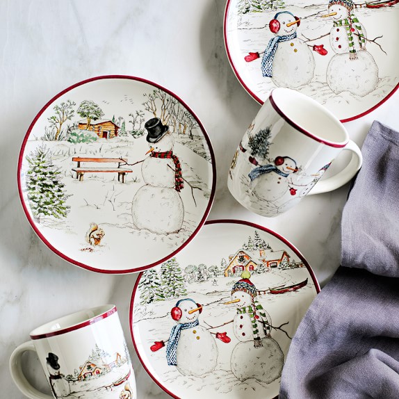 Snowman Dinnerware Collection Williams Sonoma