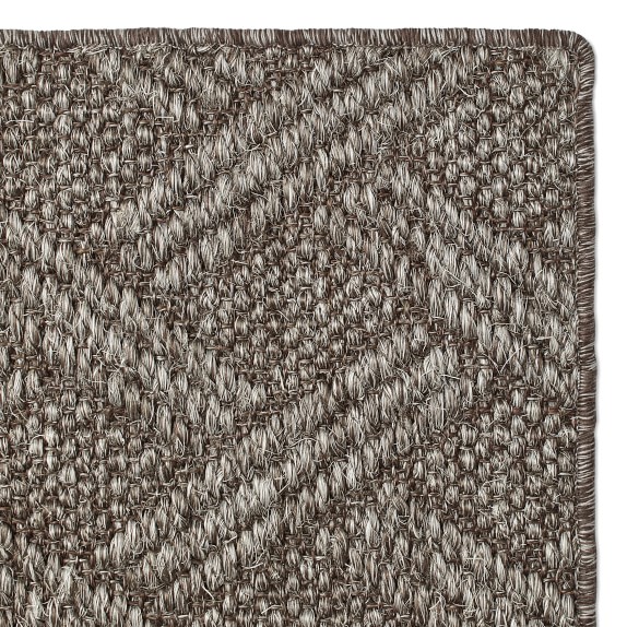 Lattice Sisal Rug, Silver Grey Williams Sonoma