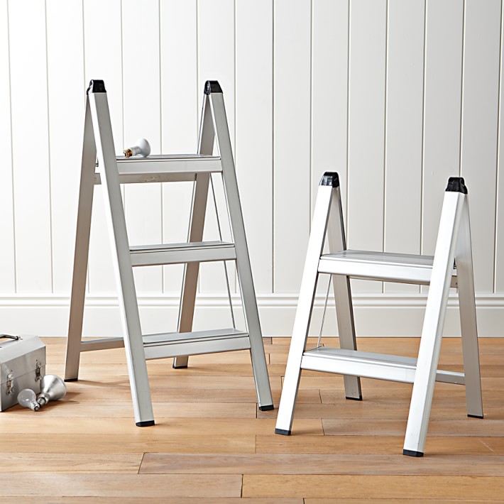 Ultraslim Aluminum Step Stools Williams Sonoma