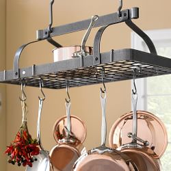 Hanging Pot Racks Ceiling Williams Sonoma Enclume Grande Cuisine Rectangular Ceiling Pot Rack