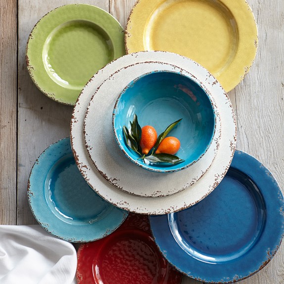Rustic Outdoor Melamine Dinnerware Collection Williams Sonoma