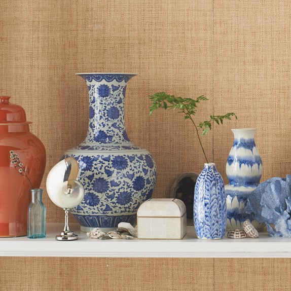 Blue & White Ginger Jar Gourd Vase Williams Sonoma