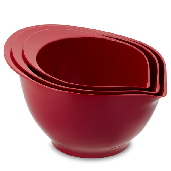 Red Melamine Mixing Bowls, Set of 3 Williams Sonoma