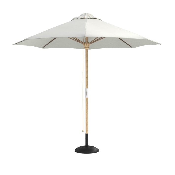 Outdoor Teak Umbrella Natural Williams Sonoma