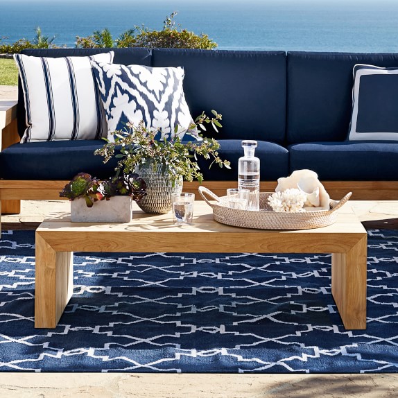 Moroccan Gate Indoor Outdoor Rug Navy Williams Sonoma Roll Over Image To Zoom