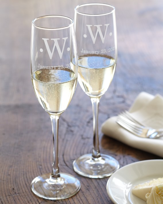 Wedding Day Toasting Flutes Set Of 2 Williams Sonoma