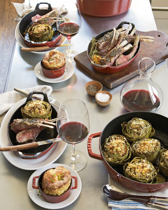 Image: https://www.williams-sonoma.com/wsimgs/rk/images/dp/wcm/201849/0148/staub-cast-iron-mini-round-cocotte-set-1-4-qt-o.jpg