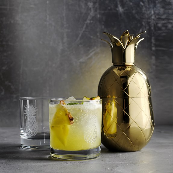 Gold Pineapple Cocktail Shaker Williams Sonoma