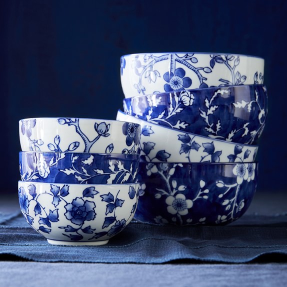 Japanese Garden Large Bowls, Mixed Set of 4 Williams Sonoma