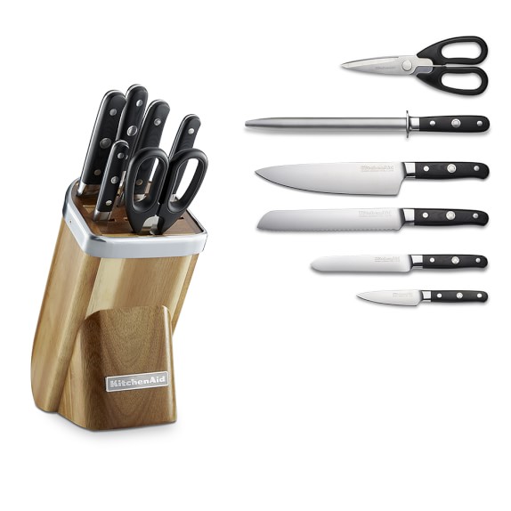 KitchenAid® Professional 7Piece Knife Block Set, Acacia Williams Sonoma