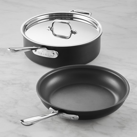 AllClad NS1 Nonstick Induction 3Piece Cookware Set Williams Sonoma