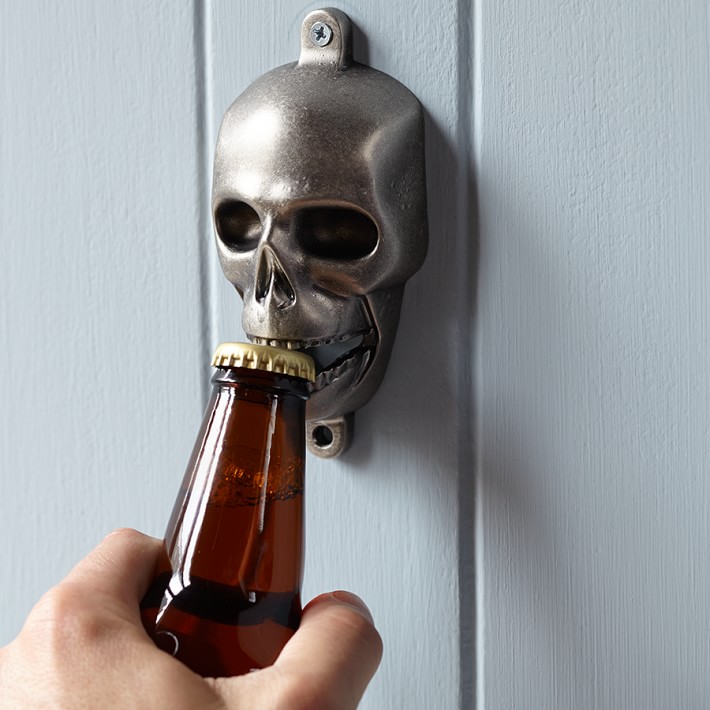 Novelty Wall Mounted Bottle Opener Skull Williams Sonoma