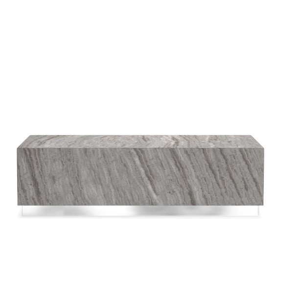 Coffee End Console Tables Williams Sonoma Travertine Rectangular Coffee Table Stainless Steel 2 795