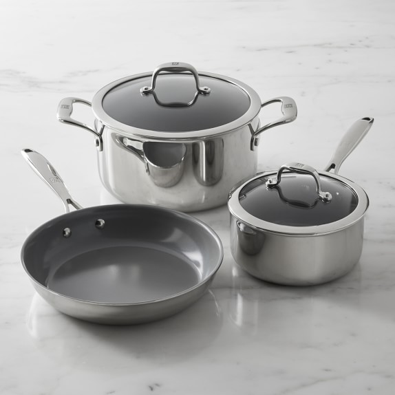 Zwilling Titanium Ceramic Nonstick 5Piece Cookware Set Williams Sonoma