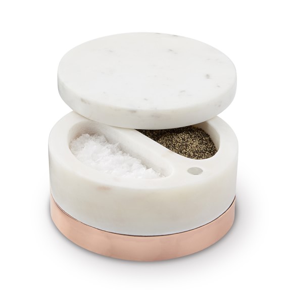 Marble & Copper Salt Keeper Williams Sonoma