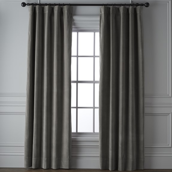 Curtains Ds Williams Sonoma Velvet Rod Pocket D Graphite