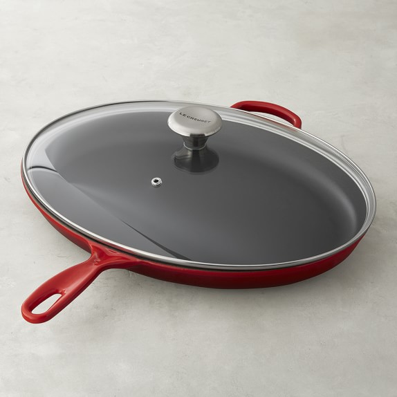 Le Creuset Cast Iron Fish Skillet With Gl Lid Williams Sonoma Le Creuset Cast Iron Fish Skillet With Gl Lid