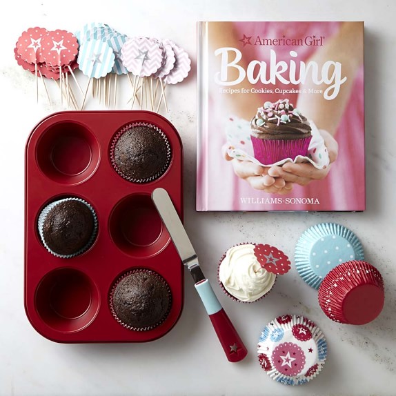 American Girl™ Cupcake Baking Essentials Set and Cookbook Gift Set Williams Sonoma