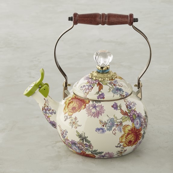 Mackenzie Childs Whistling Teakettle Flower Market Williams Sonoma Mackenzie Childs Whistling Teakettle Flower Market