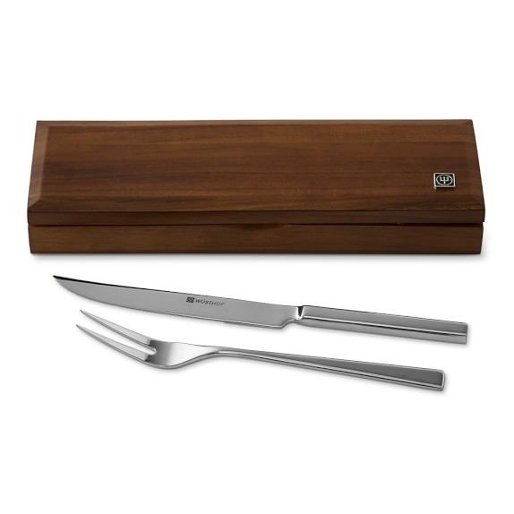 wusthof carving set steak knife wusthof stainlesssteel carving set in acacia williams sonoma wusthof carving set steak knife wusthof stainlesssteel carving set in acacia williams sonoma