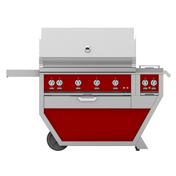 Hestan 60 Grill With Double Side Burners Williams Sonoma Hestan 60 Grill With Double Burners 3 Trellis 1 Sear Burner