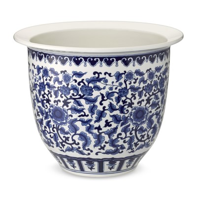 Blue And White Ceramic Planter Fl Williams Sonoma