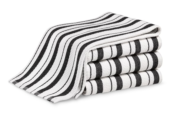 Williams Sonoma Clic Striped Towels Set Of 4 Jet Black Williams Sonoma Striped Towels Jet Black