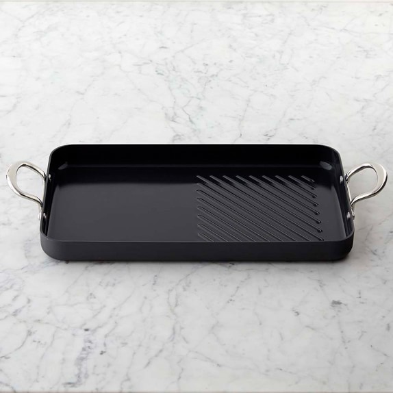 GreenPan™ Black Ceramic Nonstick Double Burner Grill/Griddle Williams Sonoma