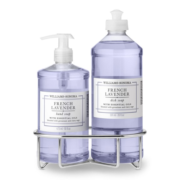Williams Sonoma French Lavender Hand Soap & Dish Soap, Classic 3-Piece Set