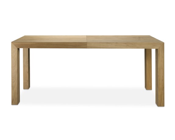 Larnaca Outdoor Teak Extendable Dining Table Williams Sonoma Larnaca Outdoor Teak Extendable Dining Table