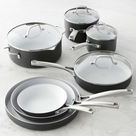 Calphalon Clic Ceramic Nonstick 11 Piece Cookware Set Williams Calphalon Clic Ceramic Nonstick 11 Piece Cookware Set