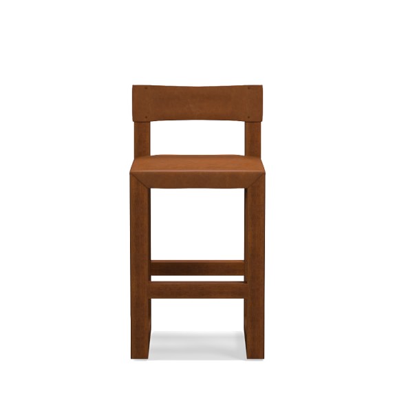 Alexander Counter Stool, Walnut Leather, Acorn