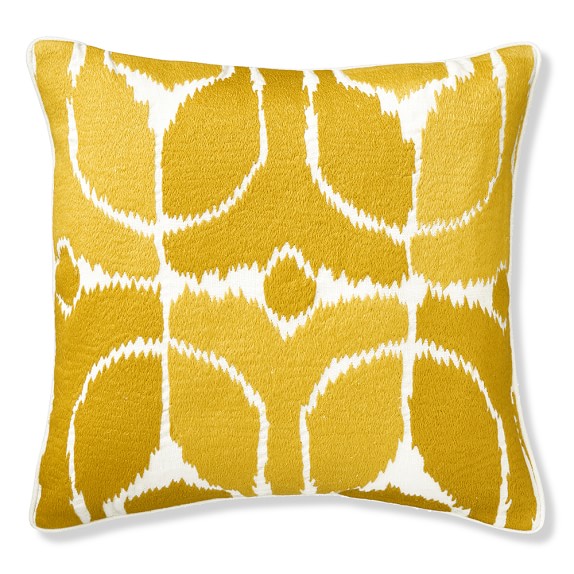 Embroidered Ikat Pillow Cover, Sunshine Williams Sonoma