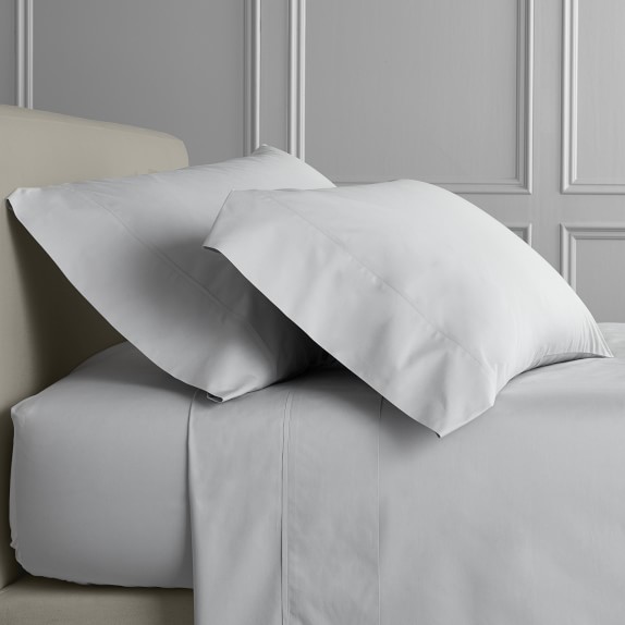 Organic 400TC Thread Count Percale Sheet Set, Queen, Gray