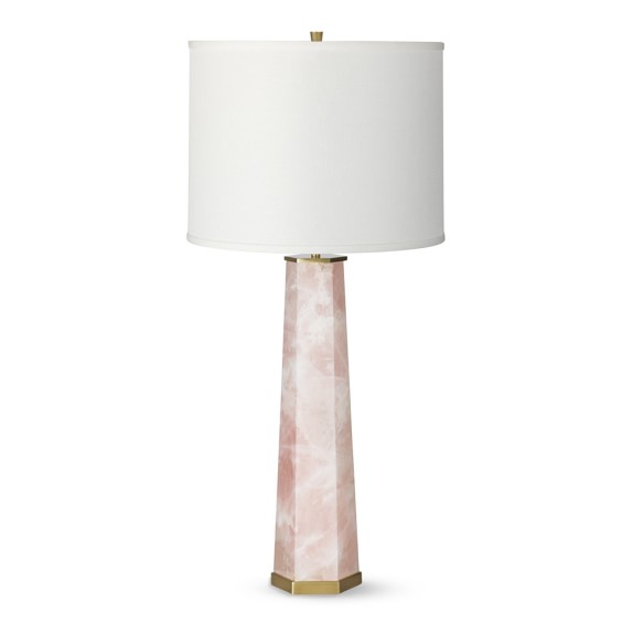 Tall Cut Stone Table Lamp Rose Quartz Williams Sonoma Tall Cut Stone Table Lamp Rose Quartz With Ivory Shade