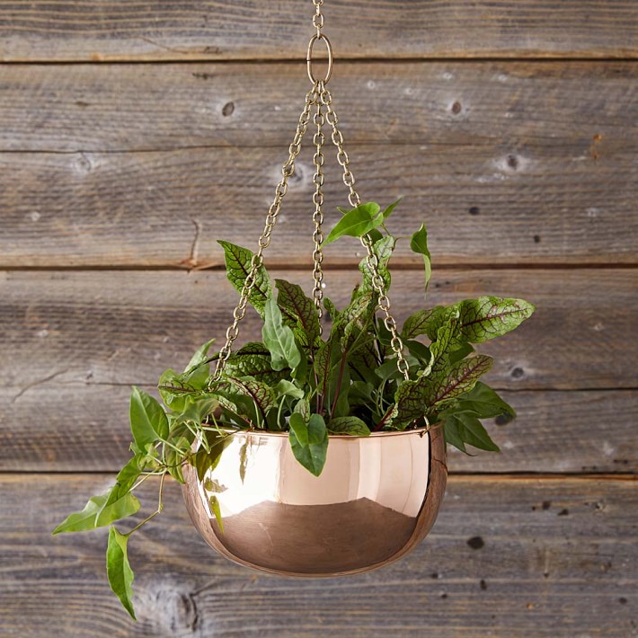 hanging copper planter williams