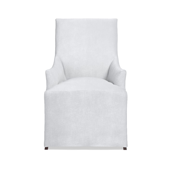 Belvedere Slipcovered Dining Armchair, Chunky Linen - Come discover White French Home Decor for Fans of Country Interiors