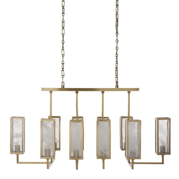 Vaughn Linear Chandelier, Antique Brass Williams Sonoma