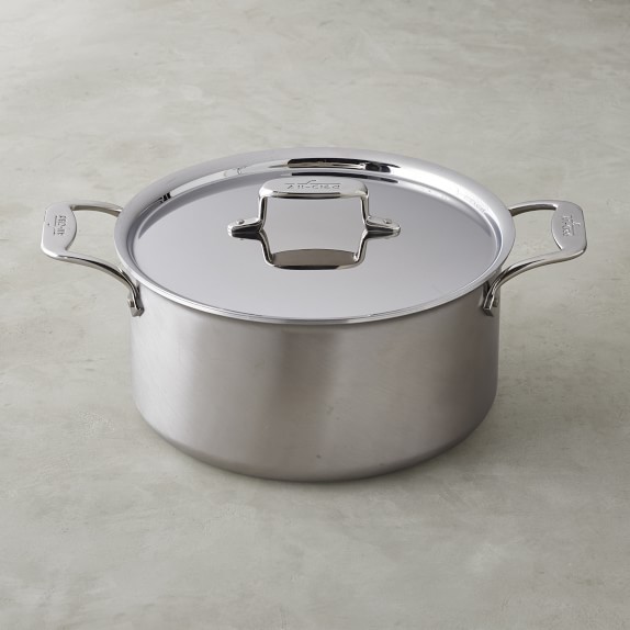All Clad D5 Brushed Stainless Steel Stock Pot 8 Qt Williams Sonoma All Clad D5 Brushed Stainless Steel Stock Pot 8 Qt