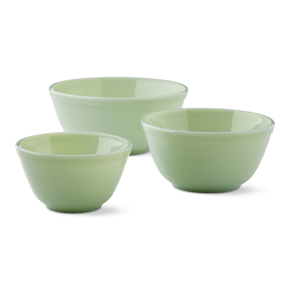 Mosser Glass Mixing Bowls, Set of 3, Green