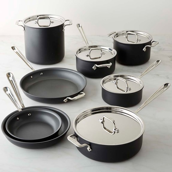 All Clad Ns1 Nonstick Induction 13 Piece Cookware Set Williams Sonoma All Clad Ns1 Nonstick Induction 13 Piece Cookware Set