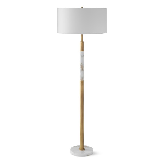 Marble Band Floor Lamp Williams Sonoma Calacatta Gold Marble Floor Lamp