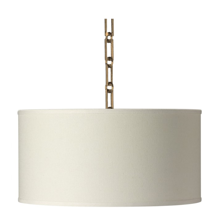 custom linen drum pendant