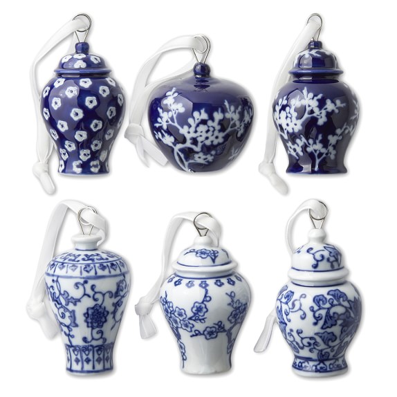 Mini Ginger Jar Ornaments Set Of 6 Williams Sonoma Mini Ginger Jar Ornaments Set Of 6