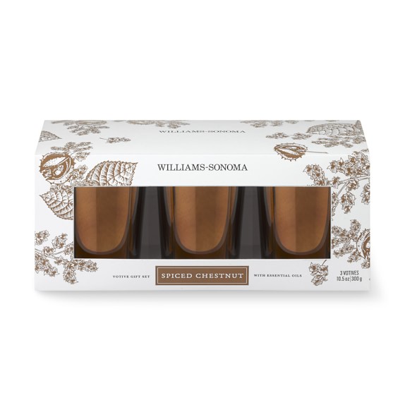 Williams Sonoma Spiced Chestnut Votive Set