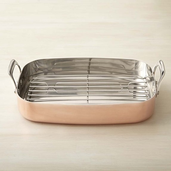 Williams Sonoma Professional Copper Roasting Pan with Rack Williams