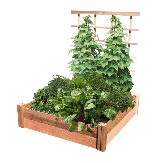Gronomics Single Raised Bed With Trellis Williams Sonoma Gronomics Single Raised Bed With Trellis