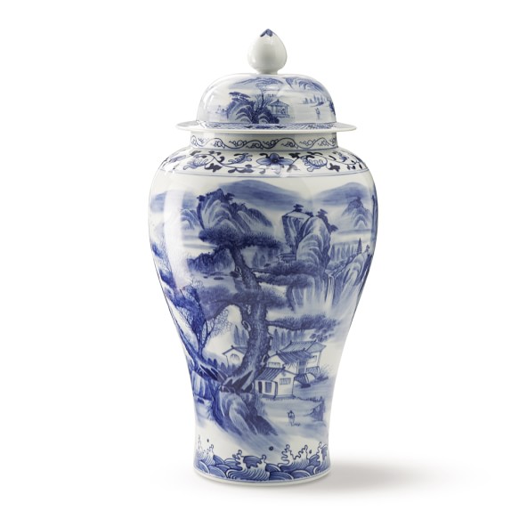 Oversize Blue White Ceramic Lidded Jar Williams Sonoma Oversize Blue White Ceramic Lidded Jar